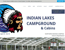 Tablet Screenshot of indianlakescampground.com